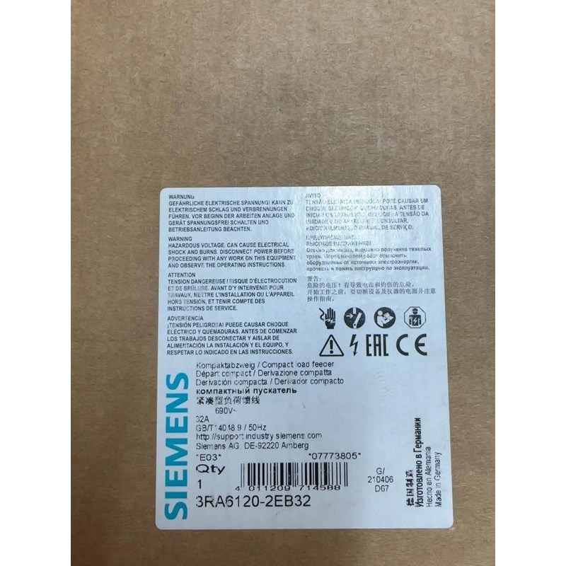 西门子 3RA6120-2EB32 全新原装正品议价