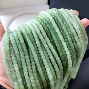 亚亨烟紫和田玉 国潮风饰品配珠天然和田玉散珠 和田玉珠子