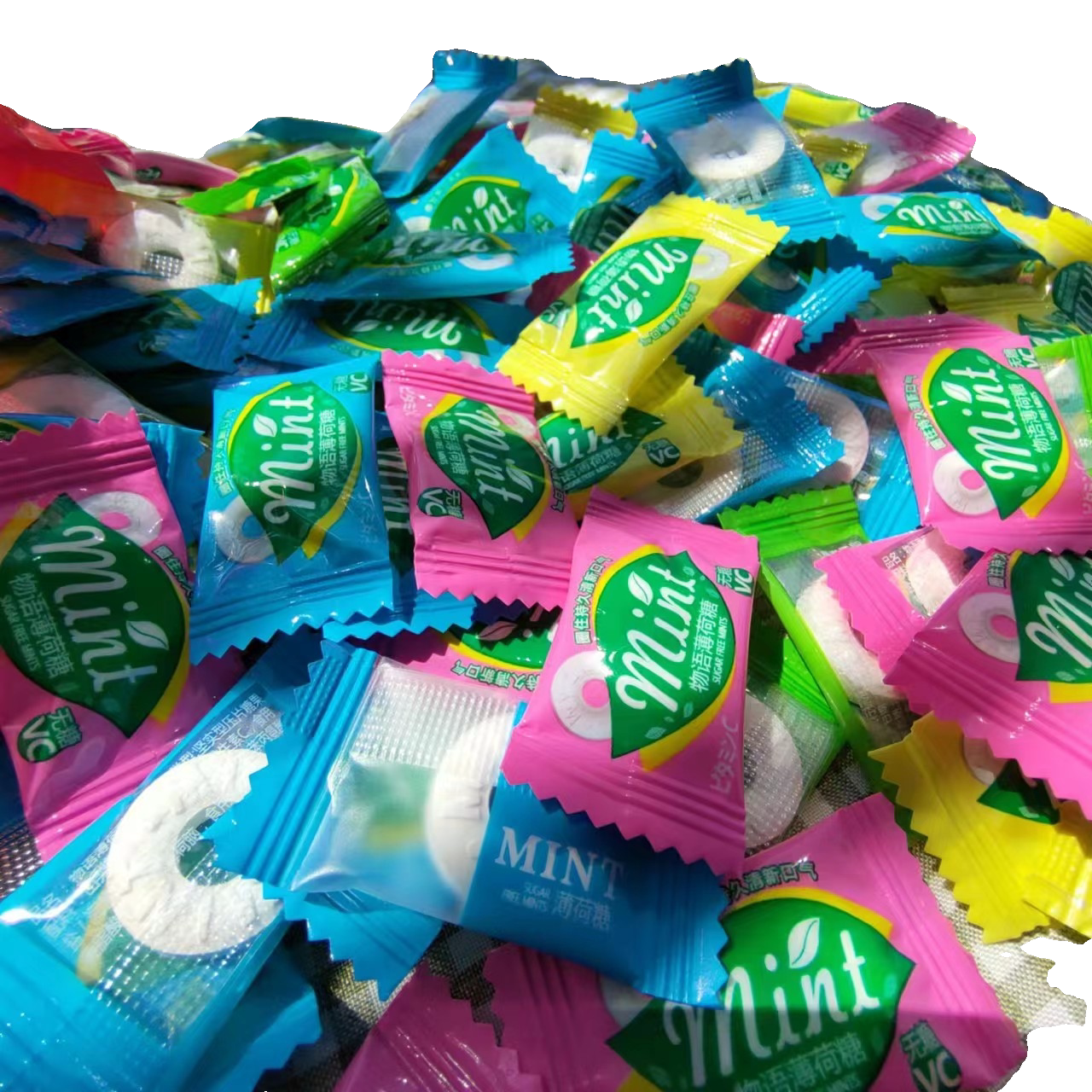 果味小颗维c圈圈薄荷糖前台招待摆盘迎客哄娃清新口气水果味零食