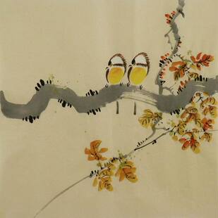 水墨国画装饰画花鸟小品纯手绘无款字画中式简约客厅办公室1GG