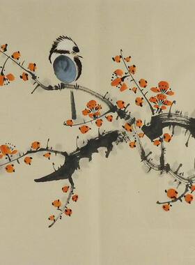 手绘国画花鸟装饰画电表箱中式