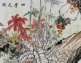 国画花鸟画纯手绘字画客厅装饰画孙艺群八尺对开荷花鹰锦鸡GG
