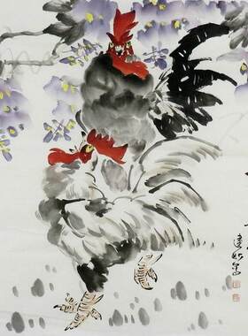 纯手绘国画装饰画客厅办公室