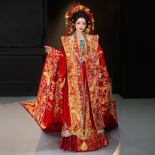 桃花序【龙凤呈祥】宋制婚服2026新款中式重工凤冠霞帔汉服女全套