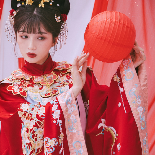 原创明制立领云肩汉服妆花马面裙