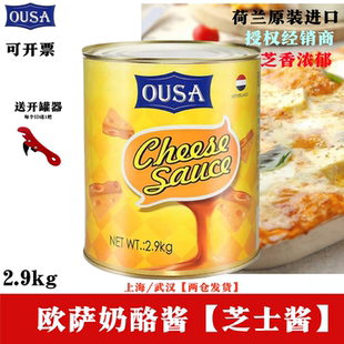 荷兰进口OUSA墨西哥风味切达奶酪酱2.9kg桶车达芝士酱意面欧萨正
