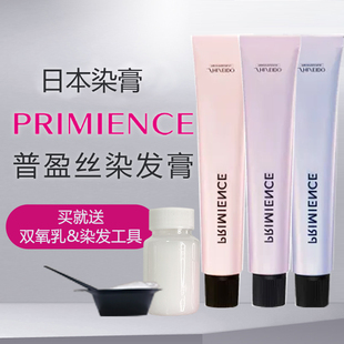 日本进口资生堂普盈丝染发膏80g染膏白发棕色亚麻色黑茶色染发剂