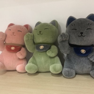 台湾以旺招財貓小玩偶摆件礼品