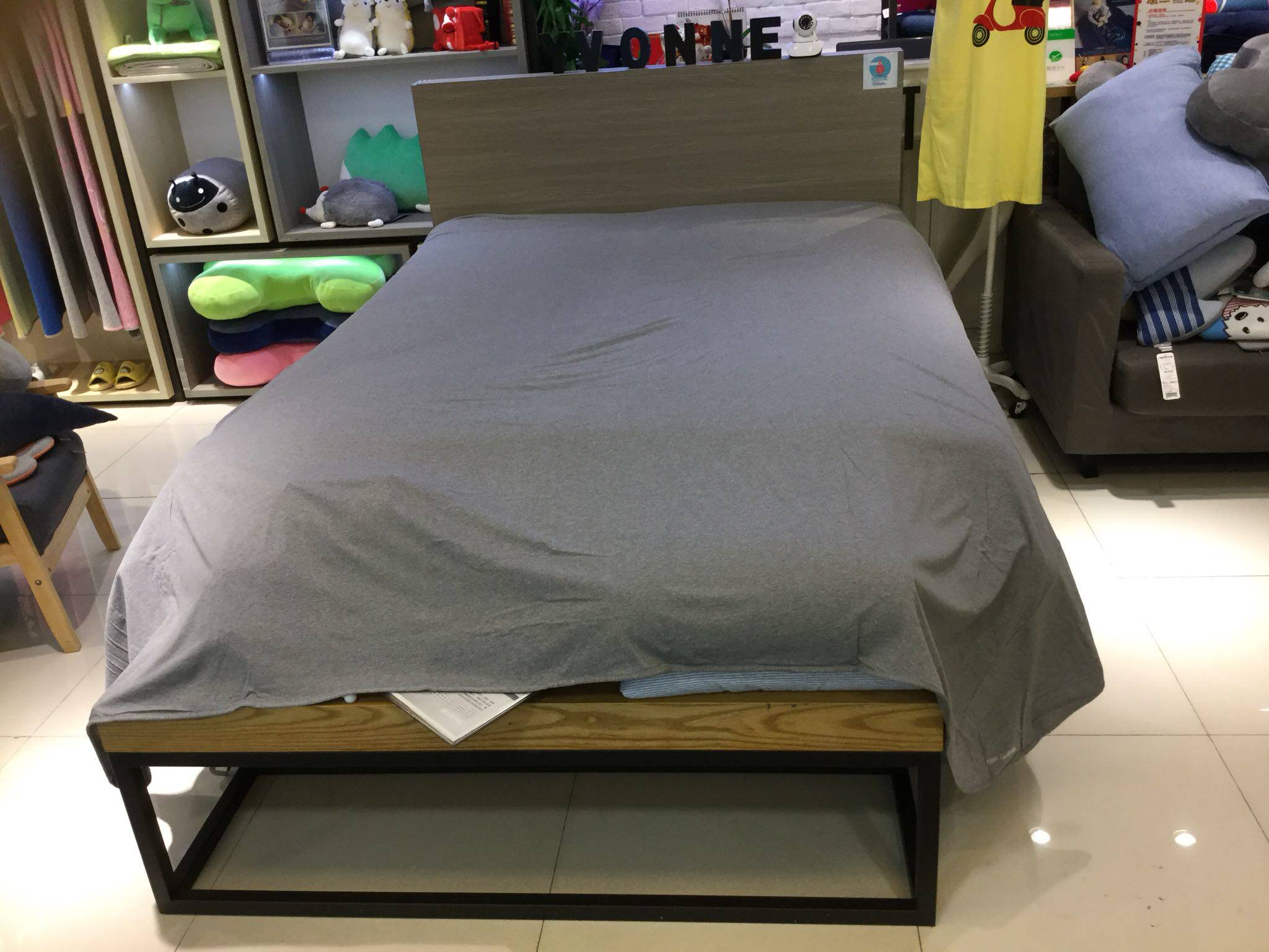 台湾以旺YVONNE 床单平单床罩 双人床1.5 1.8米床 美国棉灰色