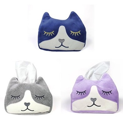 台湾YVONNE 以旺 柏金猫面纸套 纸巾盒 纸巾套 车用 可爱 现货