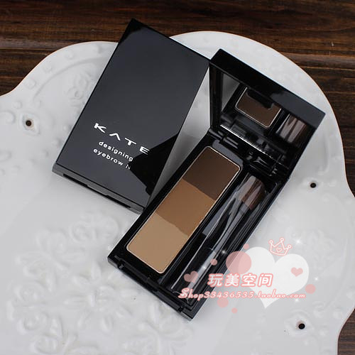 正品kanebo嘉娜宝KATE凯朵三色眉粉鼻影粉修容自然立体造型带眉刷
