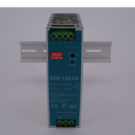 全新原装台湾明纬开关电源EDR-120-24 直流输出24V5A导轨型易安装