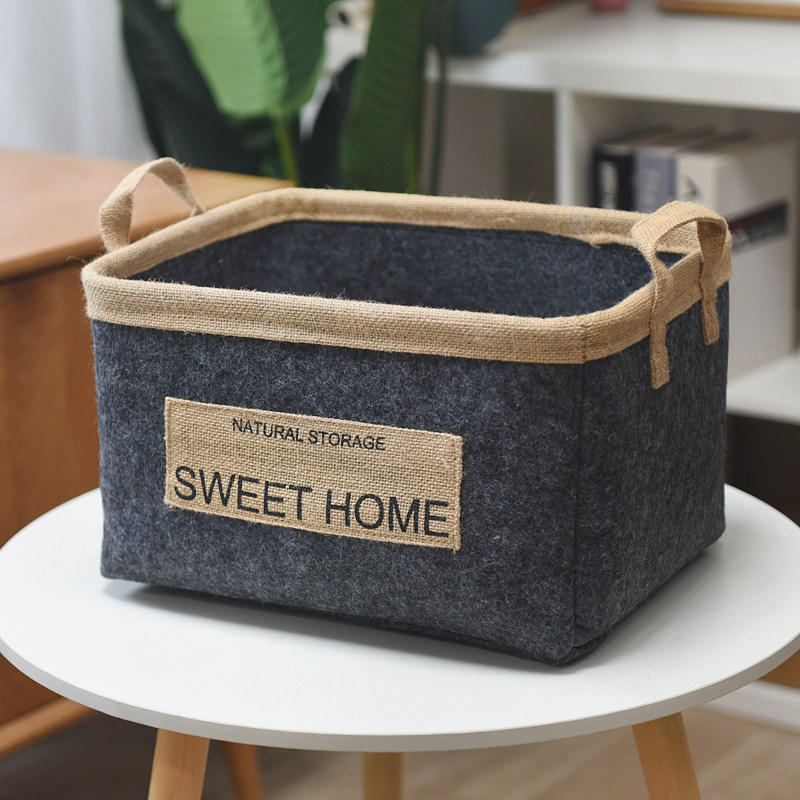北欧风毛毡收纳篮长方形杂物玩具收纳筐衣柜零食整理篮布艺脏衣篮,收纳整理,其他收纳篮,淘宝优惠券,粉丝福利购,淘宝优惠卷