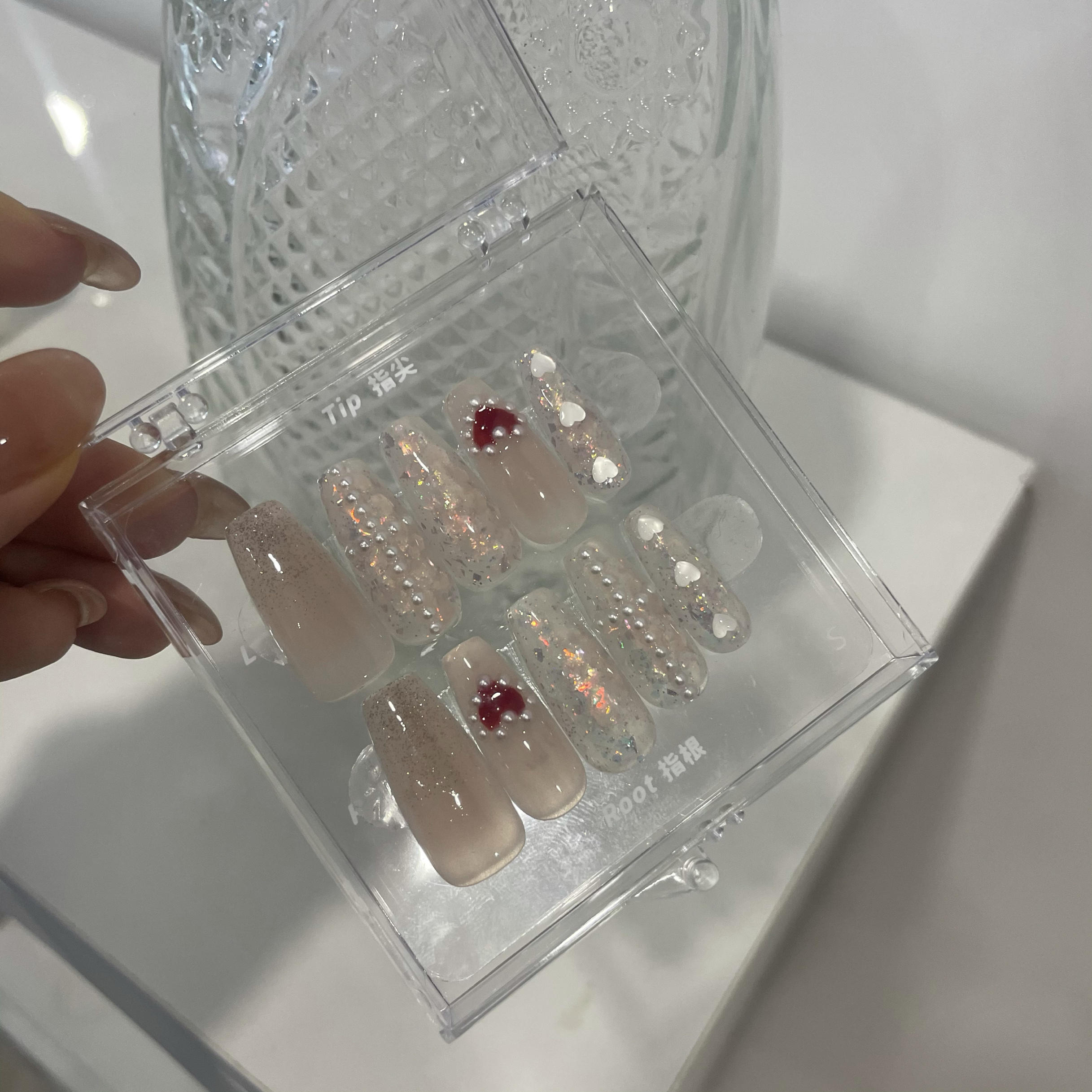 【甜心公主】手工穿戴甲定制假指甲贴片美甲成品高级感长款气质