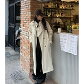 Halo 大衣 韩系休闲高级感中长款 Luu 廓形白色风衣外套女春秋新款