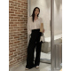 Luu黑色阔腿西装 子高腰垂感高级感直筒拖地裤 裤 休闲裤 女春季 Halo