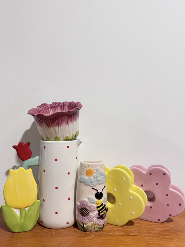 外贸孤品 花朵系列花盆、花瓶、储物桶、笔筒、水壶 摆件