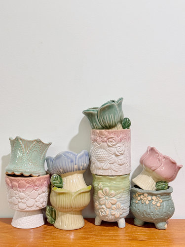 外贸出口 手工  陶瓷花盆 多肉花盆 有孔 特价