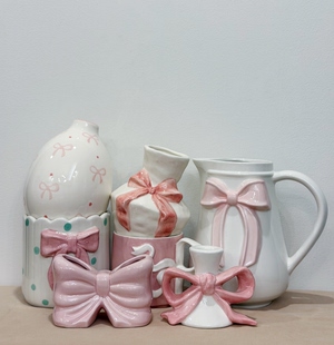 摆件 外贸孤品 首饰盘 花盆 收纳 蝴蝶结系列花瓶 储物