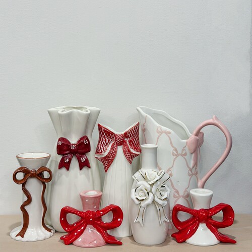 外贸孤品 蝴蝶结系列花瓶、储物、收纳、花盆、摆件、首饰盘