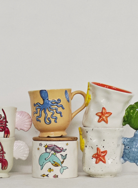 外贸孤品 海洋系列、花瓶、储物罐 马克杯 摆件