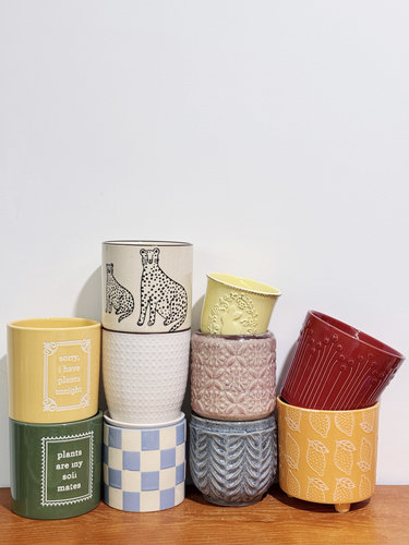 外贸出口 孤品 手工  陶瓷花盆 多肉花盆 工具桶 收纳