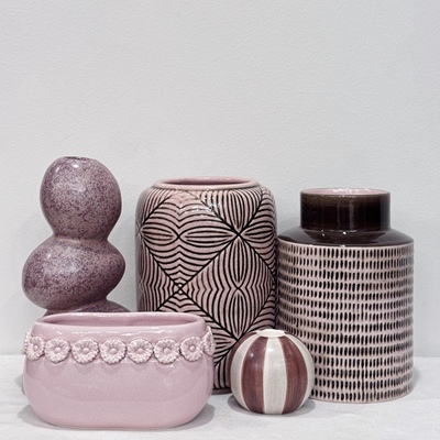 外贸出口 孤品 手绘  陶瓷花瓶  水培 窑变 浮雕 摆件 烛台