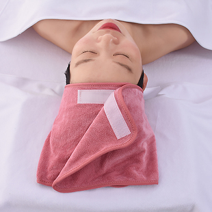 【10条装】魔术贴包头巾美容院皮肤管理专用毛巾粘束发带定制logo