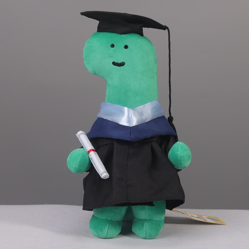 博士帽学士服香港大学毛绒毕业公仔玩偶娃娃定制刺绣名字畢業礼物