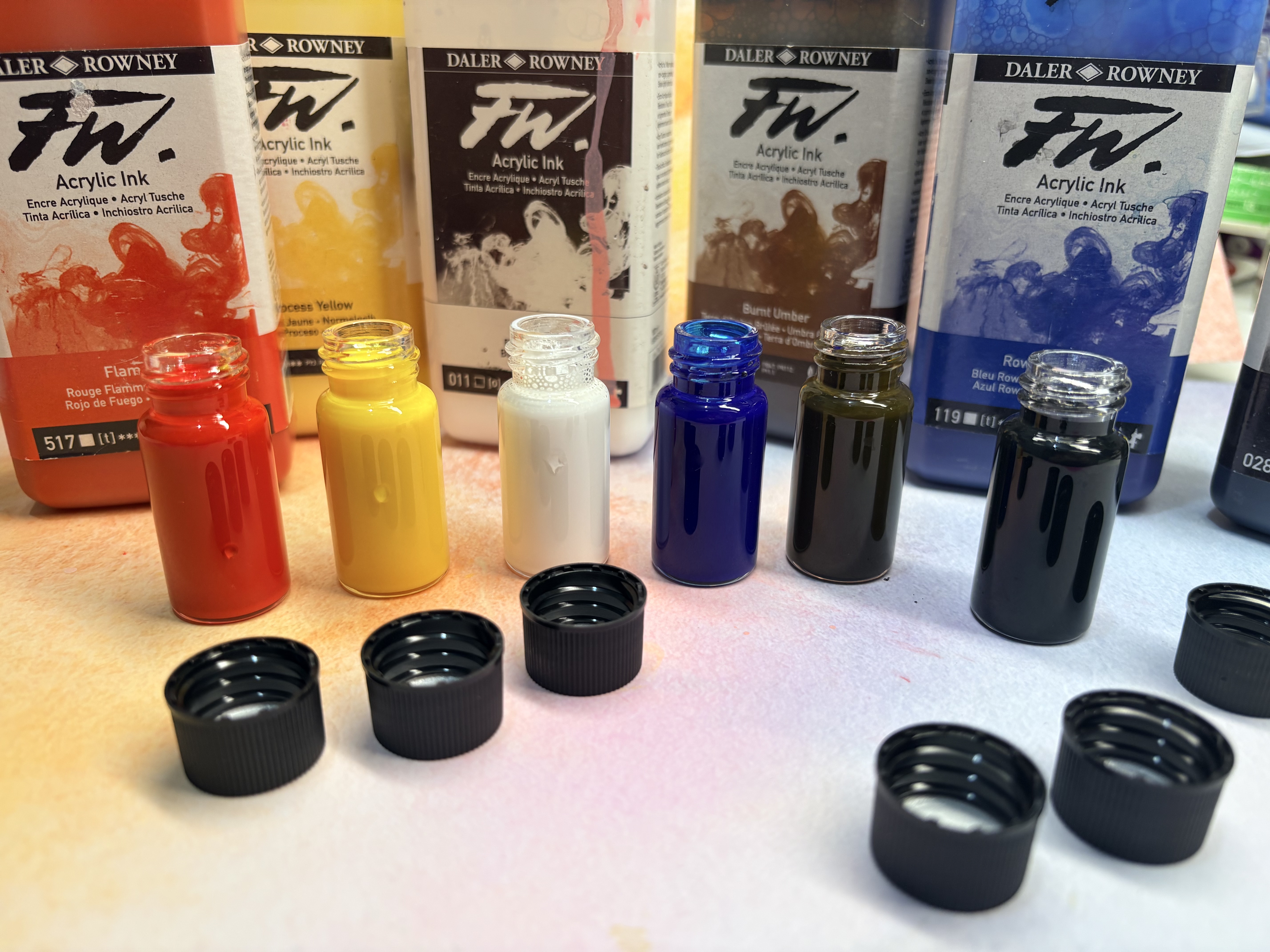 英国进口乔琴DALER ROWNEY达拉罗尼防水丙烯墨水手绘蘸水笔分装