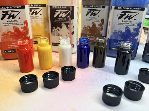 英国进口乔琴DALER ROWNEY达拉罗尼防水丙烯墨水手绘蘸水笔分装