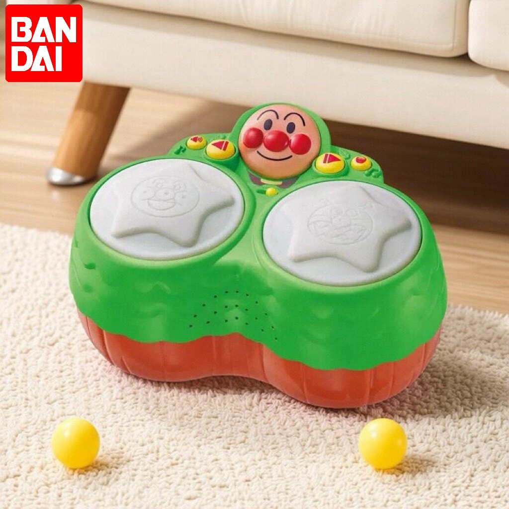 日本万代面包超人宝宝音乐手拍鼓儿童声光电子鼓早教益智婴儿玩具