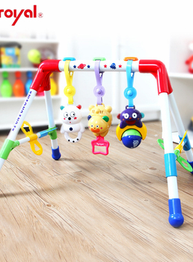 Toyroyal婴儿健身架宝宝摇铃床铃新生儿早教0-1岁3-6-9月皇室玩具