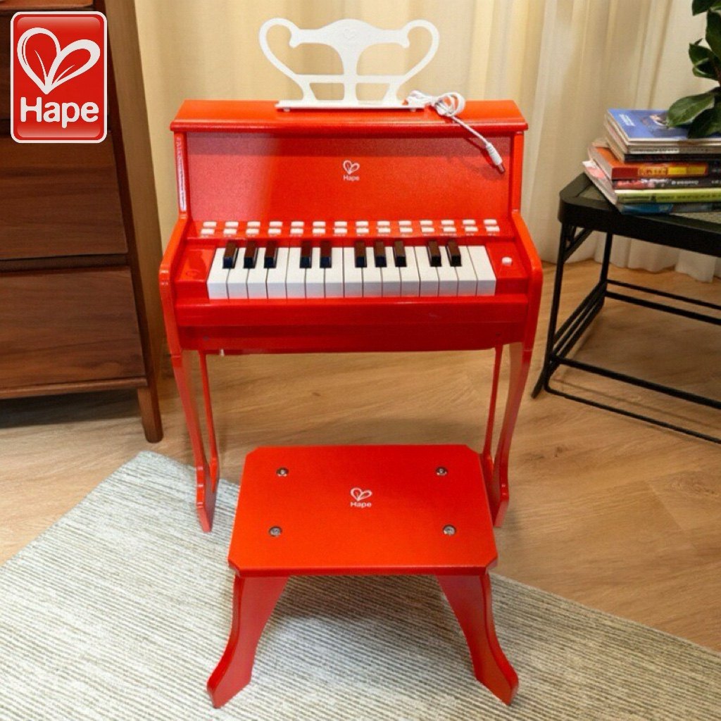 Hape25键30键多功能灯光教学男女孩儿童木制玩具电子琴钢琴初学者