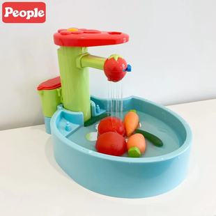 日本新款 people仿真水池循环水龙头戏水过家家玩具18个月宝宝益智