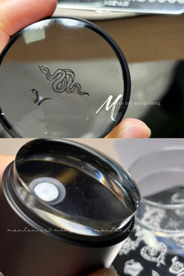 梦诚MoonlanArt硅胶印章/硅胶尺寸4cm头/金属手柄/印花工具