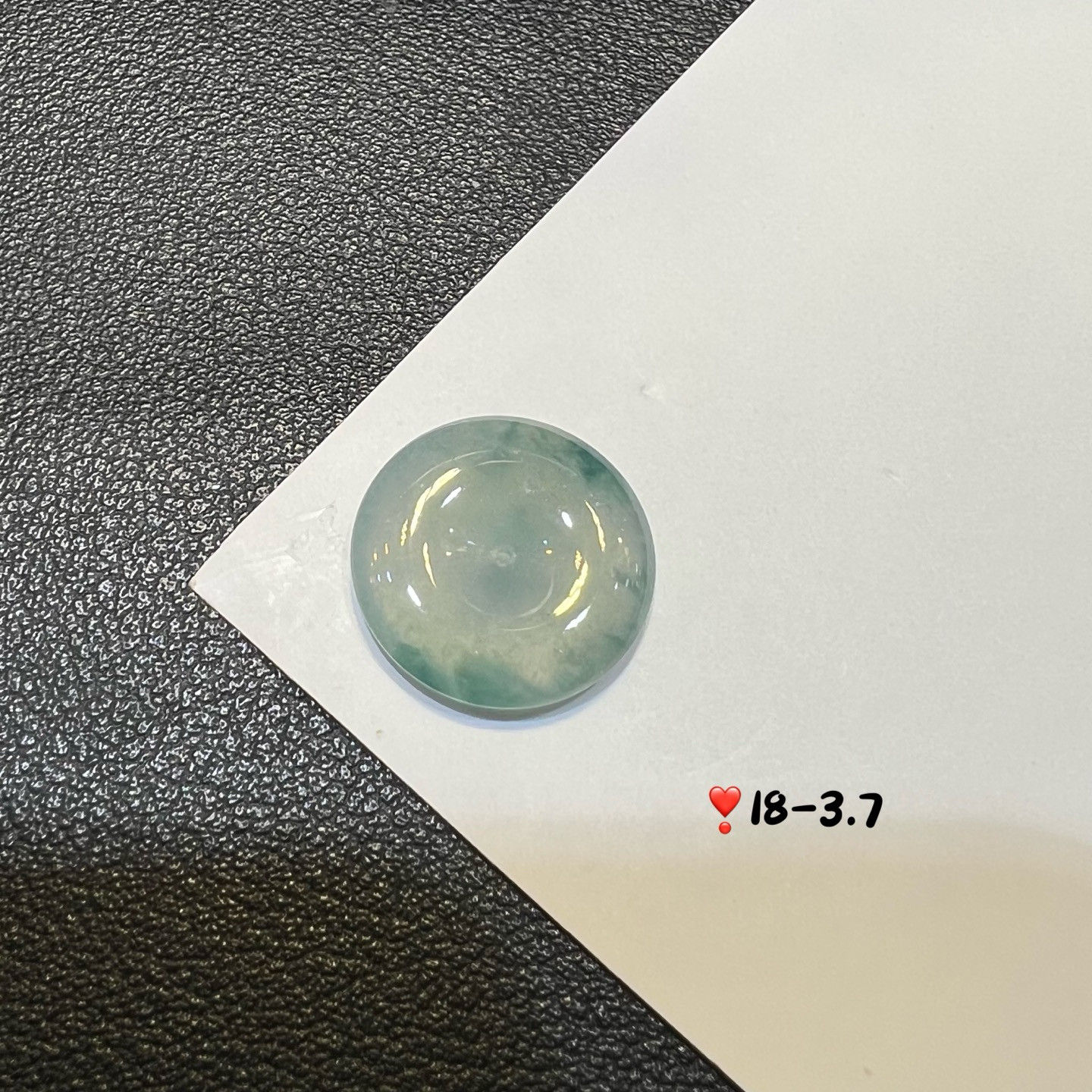 冰种飘蓝花翡翠平安扣吊坠裸石小缅甸翡翠