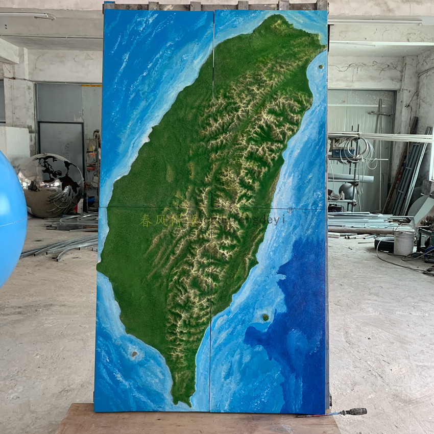 台湾立体沙盘可转动地球仪制作厂雕塑