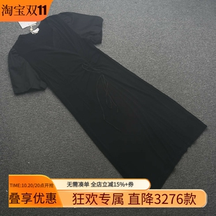 芊 醋酸高级感气质泡泡袖 兰米春季 女装 不规则优雅连衣裙 新款 新