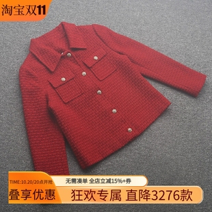 新款 兰米特卖春季 女装 时尚 显瘦纯色短外套羊毛小香风外套 修身 直