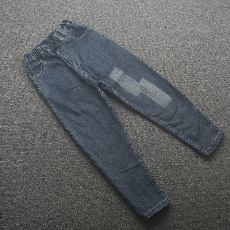 [皇]兰米春秋冬季新款男童牛仔儿童耐磨休闲牛仔裤子水洗加绒保暖