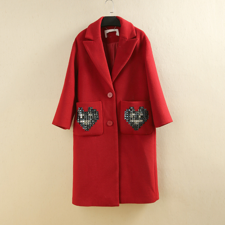 兰]长款过膝西装外套毛呢大衣