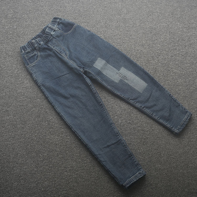 [皇]兰米春秋冬季新款男童牛仔儿童耐磨休闲牛仔裤子水洗加绒保暖