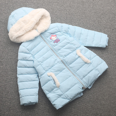 [凯]兰米特卖秋冬新款童装女童中大童中长款羽绒服外套外穿保暖