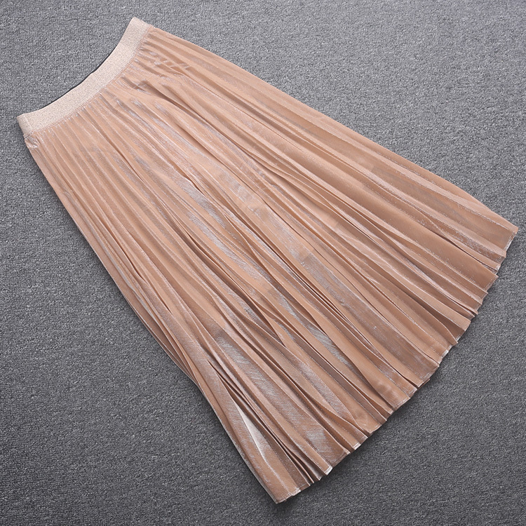 [艾]兰米特卖春夏季新款女装仙女百褶裙中长款A字裙T2011BQ015J