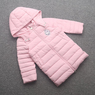 [凯]兰米特卖秋冬新款童装女童中大童长款连帽羽绒服外套保暖时尚