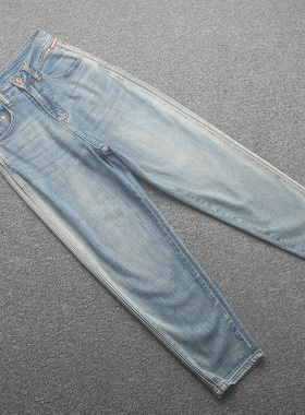 [直]兰米特卖春夏新款女装宽松老爹裤萝卜裤高腰牛仔裤62121