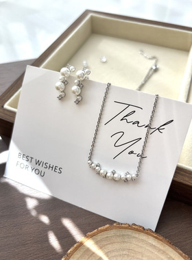 源800+！现79.9！白月光珍珠项链和耳钉来咯 无logo其他都一样 抢