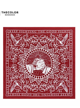 THECOLOR BANDANA美式复古红色方巾男士领巾头巾街舞发带装饰围巾
