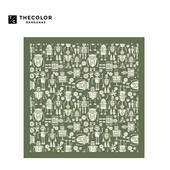 复古方巾纯棉印花围巾嘻哈说唱头巾滑板裤 THECOLOR BANDANA美式 巾